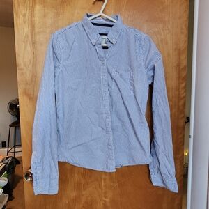 Abercrombie & Fitch Blue Pinstripe Shirt